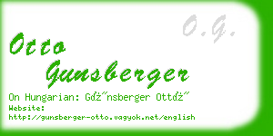 otto gunsberger business card